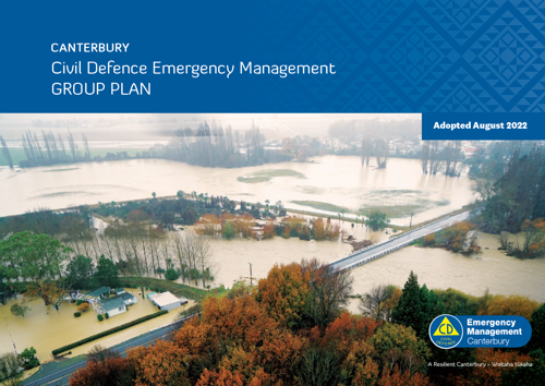 Image of the cover of the Canterbury CDEM Group Plan 2022